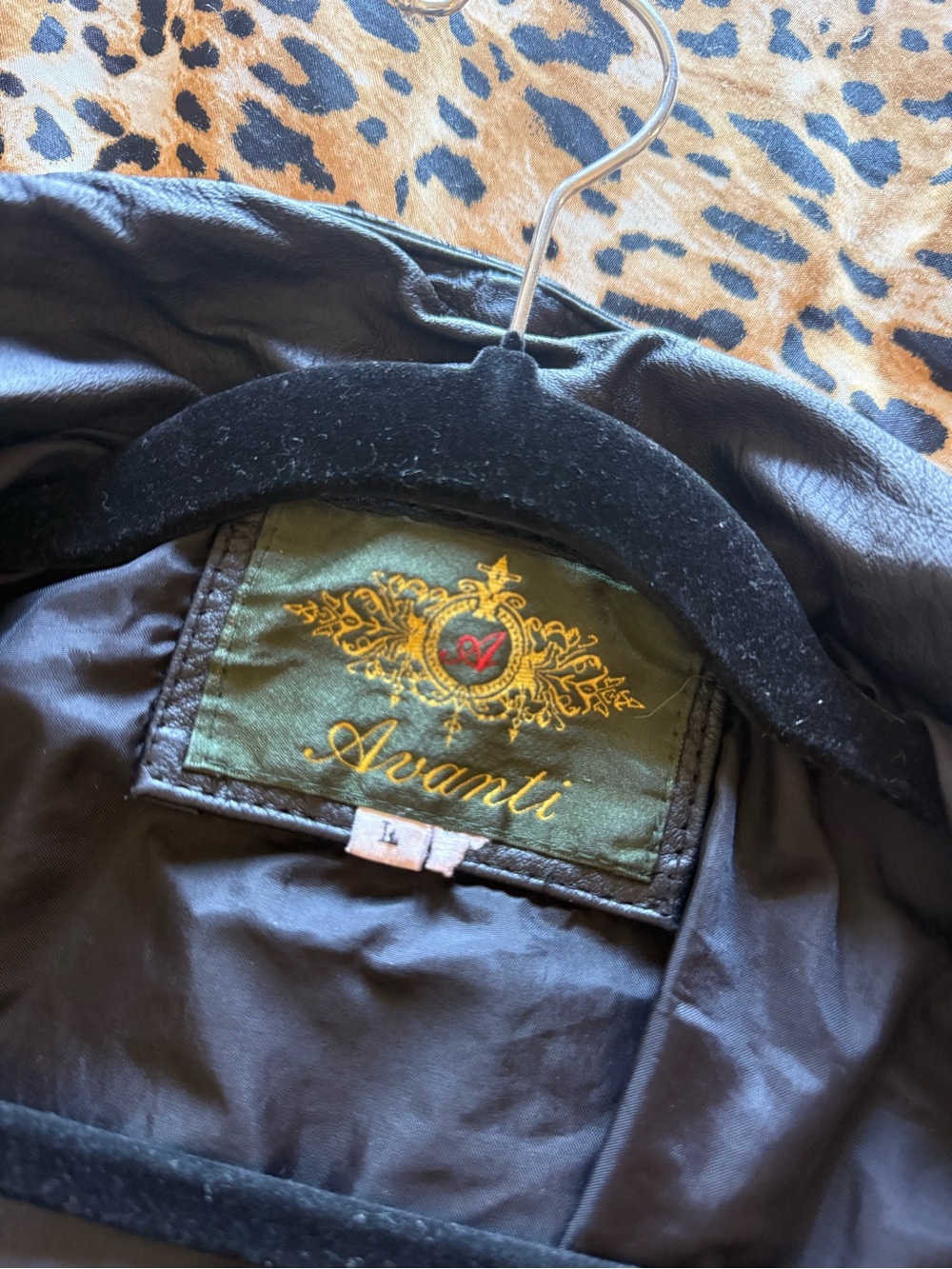 Vintage Avanti Black Leather Jacket Large - Heavy Korean Leather AS IS